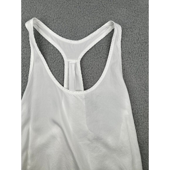 Lululemon cotton blend Flowy Racerback tank singlet White... sz 10 - Picture 2 of 8